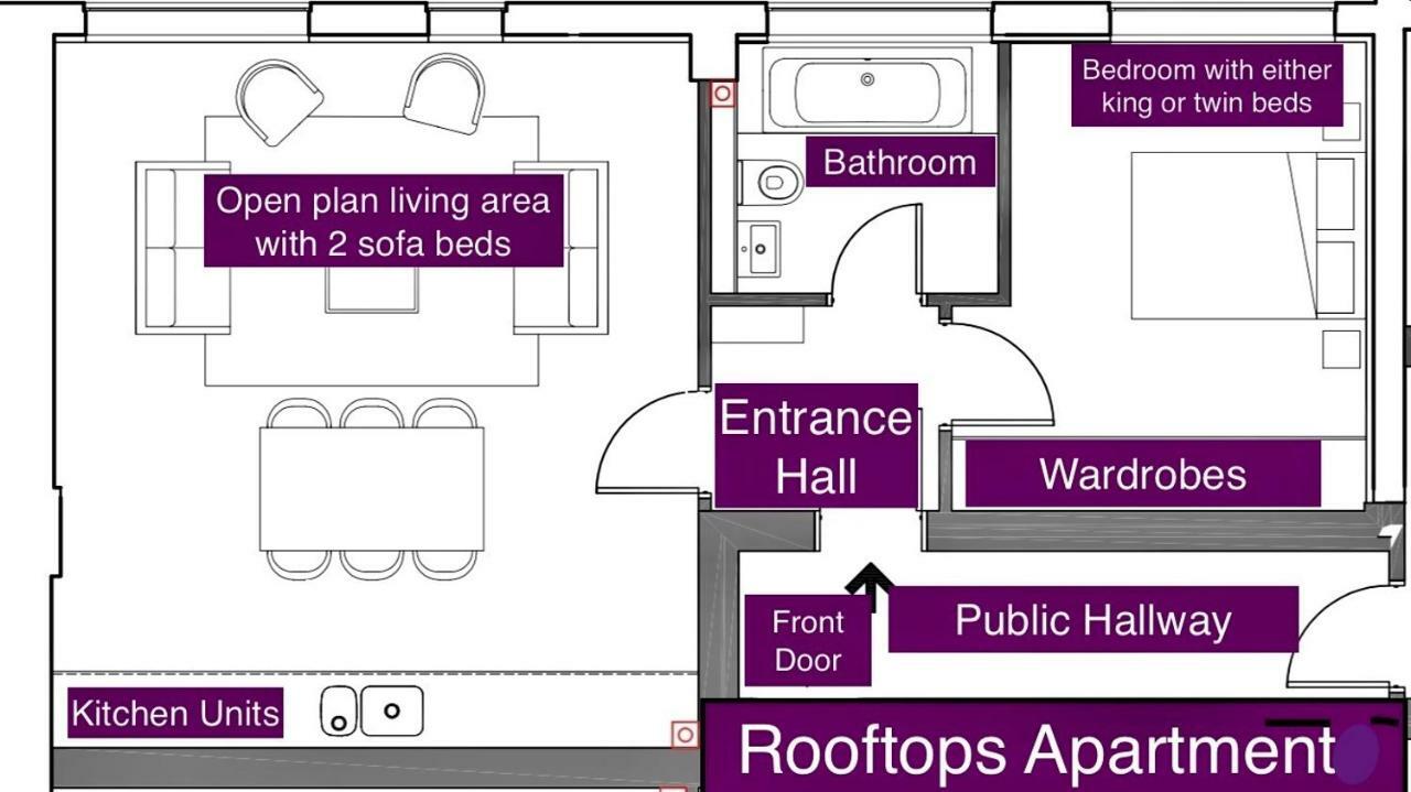 Rooftops Apartment Bletchley Exterior foto